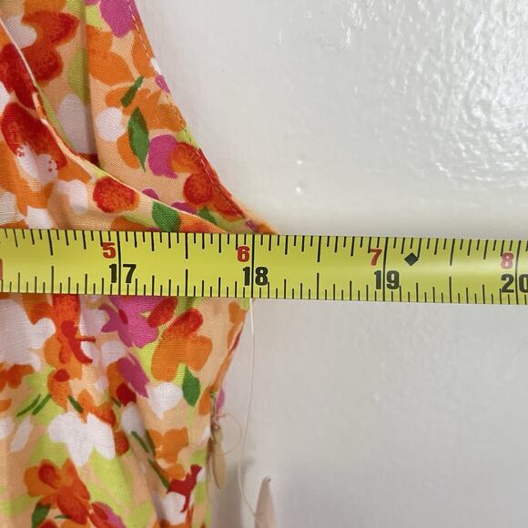 NWT Vintage Cottagecore Floral Cotton Midi Dress Sz 8 India Garden Party Y2K - Picture 7 of 9